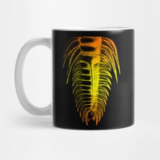 Trilobite Orange Yellow Color Splash Design Mug